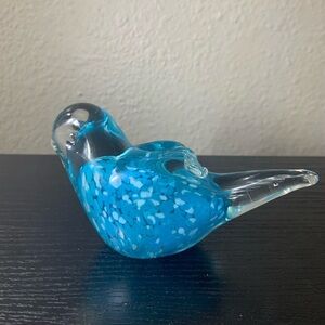 Confetti Bird Glass Paperweight